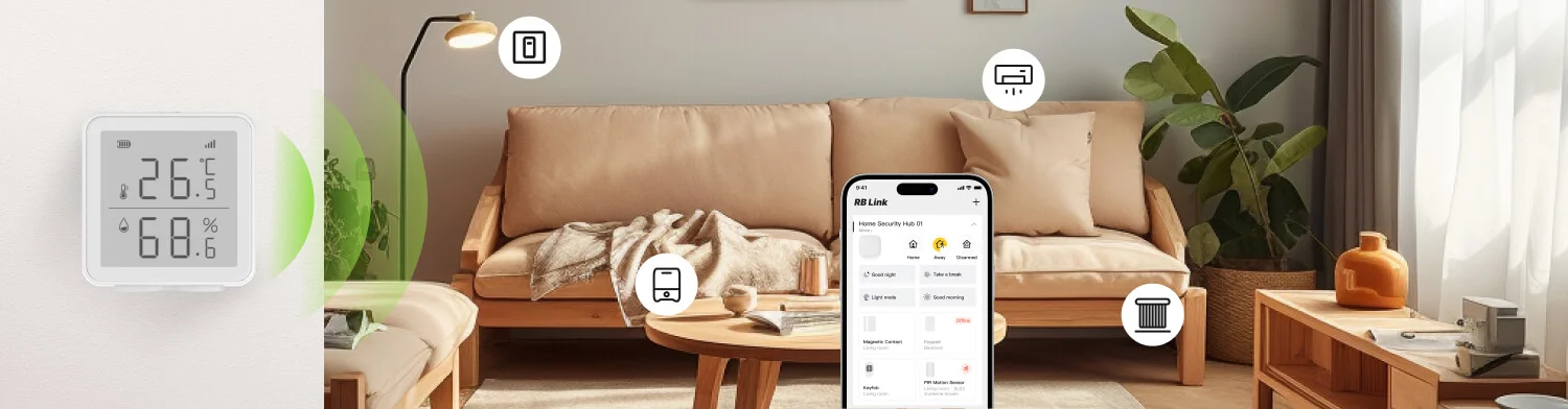 control de confort de la sala de estar