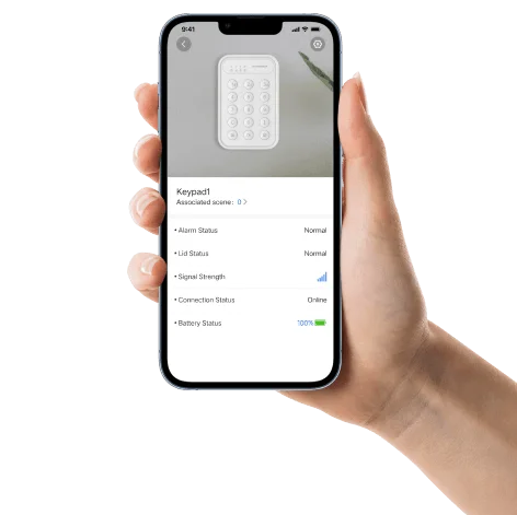application clavier d'alarme anti-intrusion