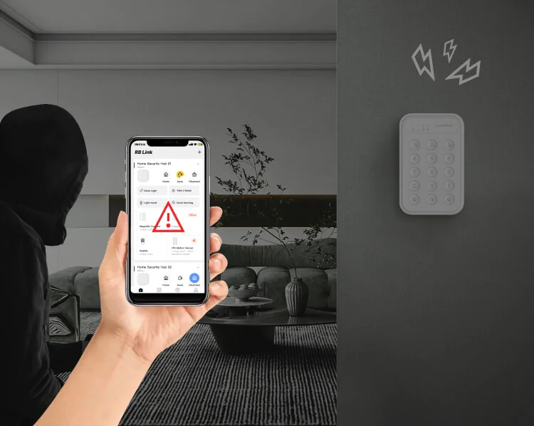 clavier d'alarme de sécurité avec conception inviolable