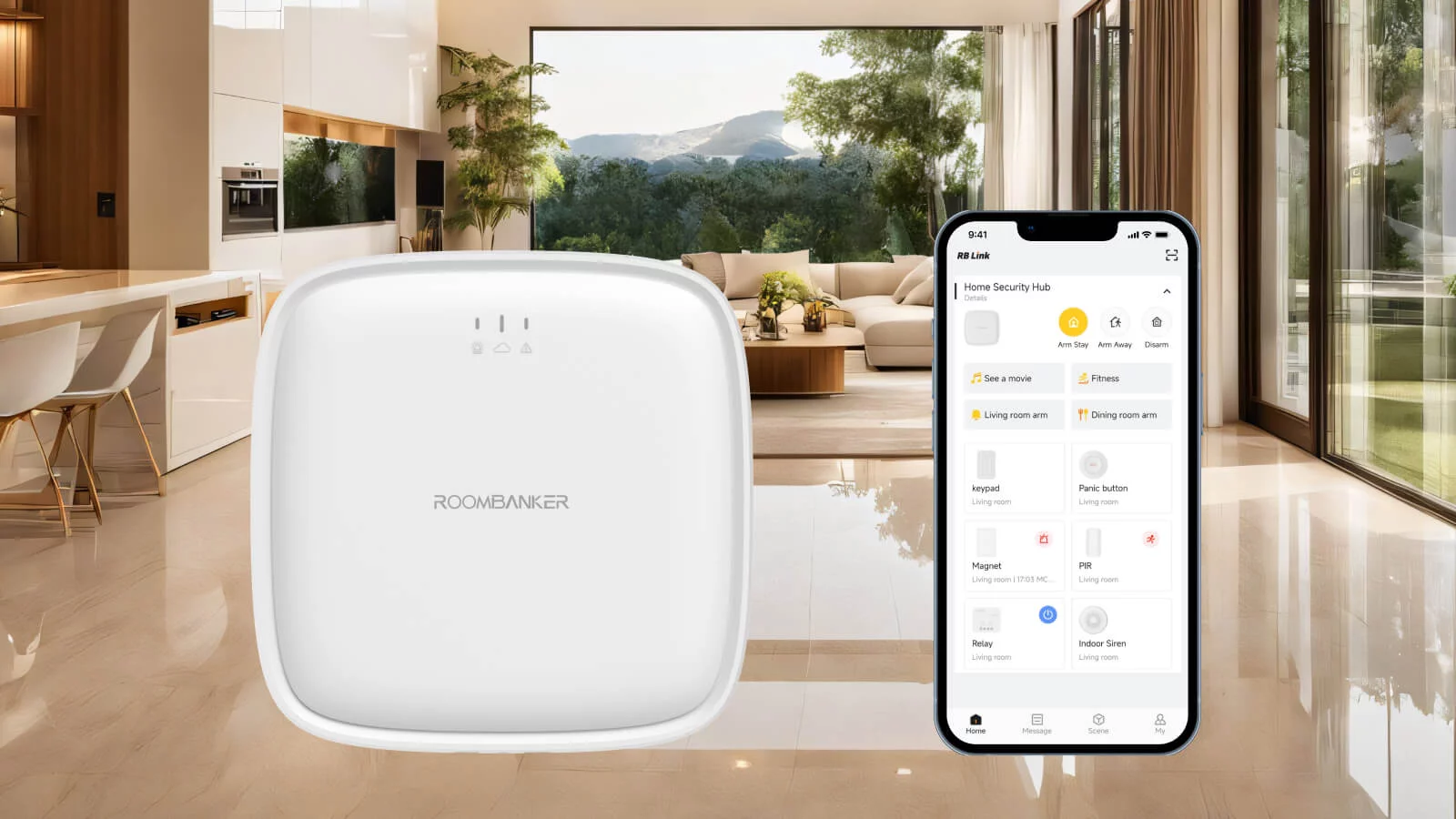 ¿Qué es el panel de control de alarma para el hogar Roombanker?