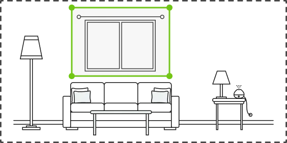 área de detección de claves