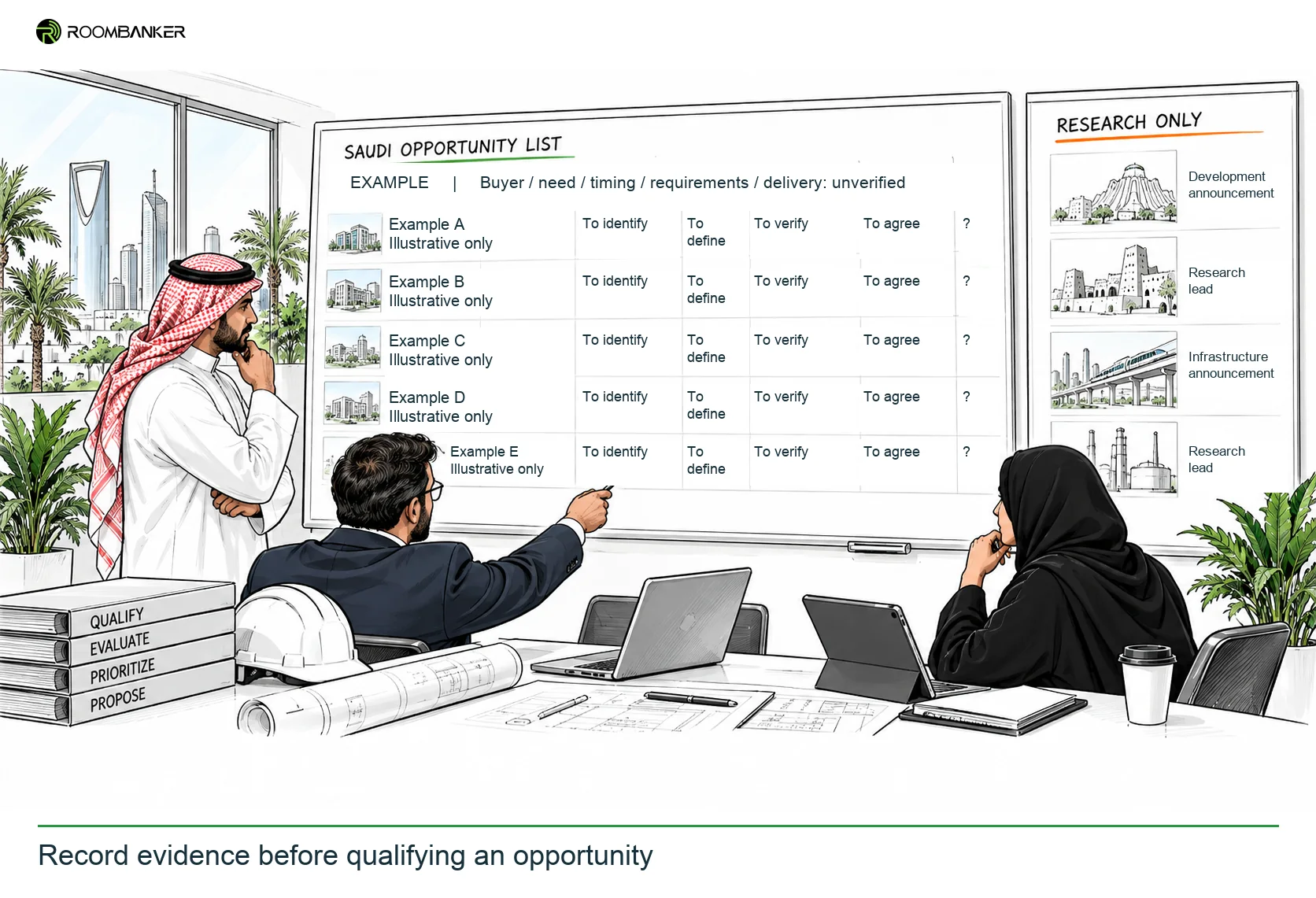 Record evidence before qualifying an opportunity