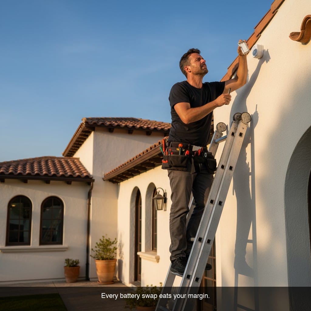 Multi-year battery life security installation - cover
