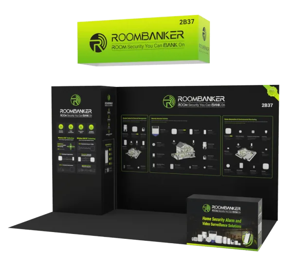 Roombanker Vue de face du stand Security Essen 2026